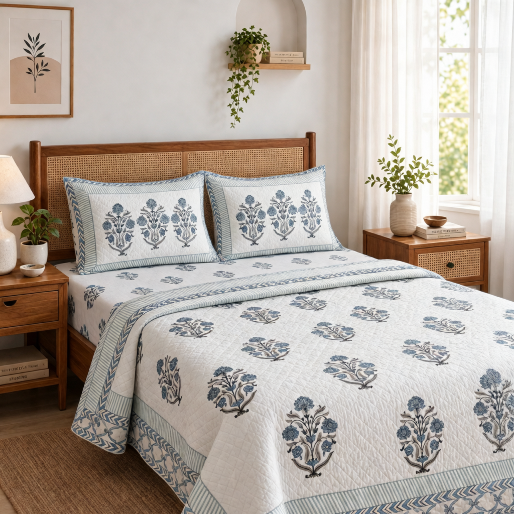 Cotton Handblock - Bedding Set