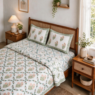 Cotton Handblock - Bedding Set