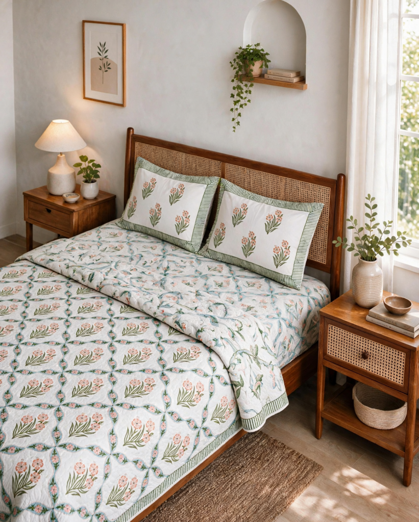 Cotton Handblock - Bedding Set