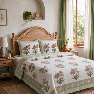 Cotton Handblock - Bedding Set