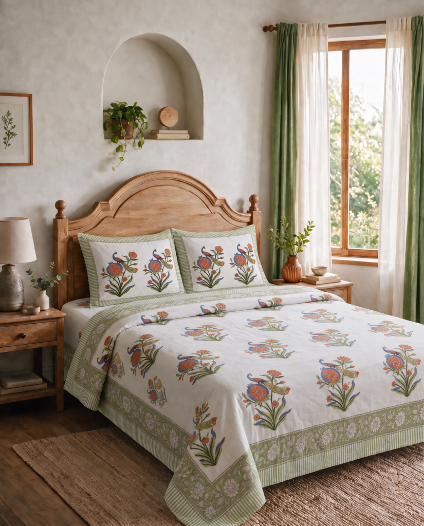 Cotton Handblock - Bedding Set