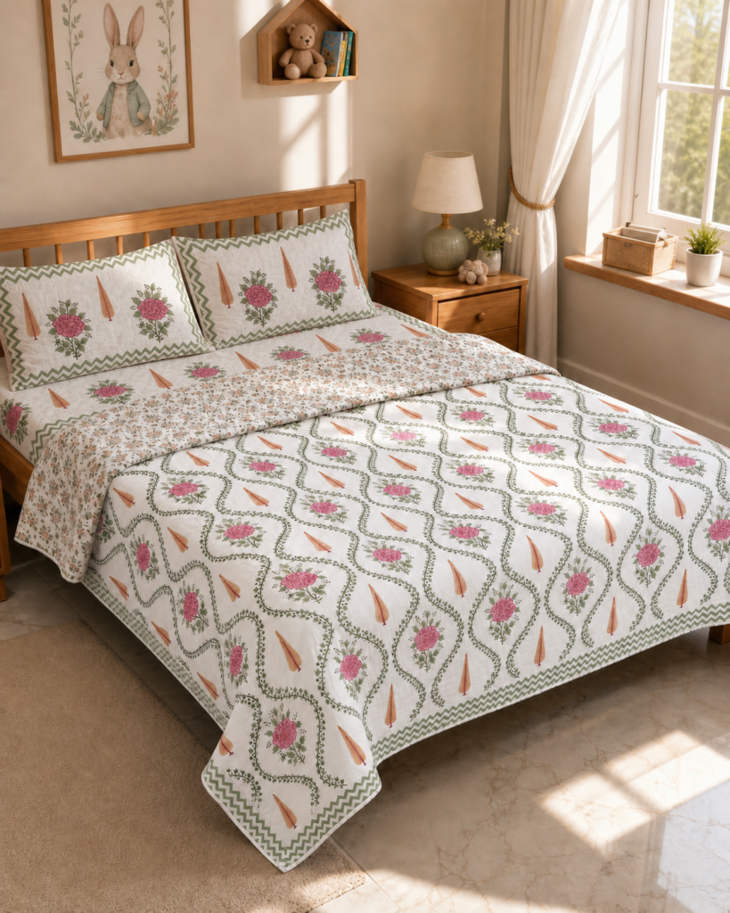 Cotton Handblock - Bedding Set