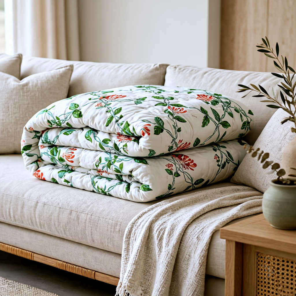 Machine print Mulmul Quilt - Single Bed