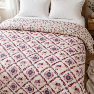 Machine print Mulmul Quilt - Double Bed